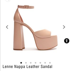 Schutz Platform Heels Size 8.5. Lenne Nappa Leather Sandal.